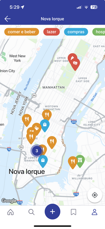 Destination map view