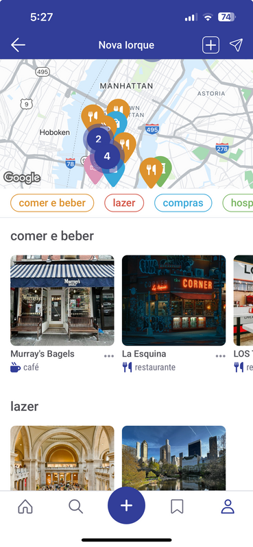 Destination tips view